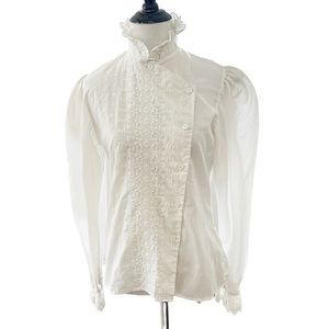 Vintage Underground S.F. asymmetrical embroidered blouse